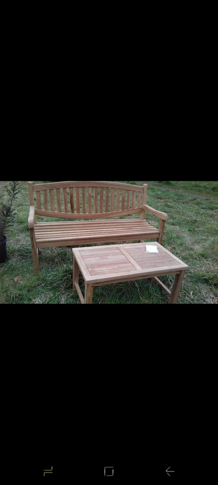 Ornate Teak Bench - Garden Furniture