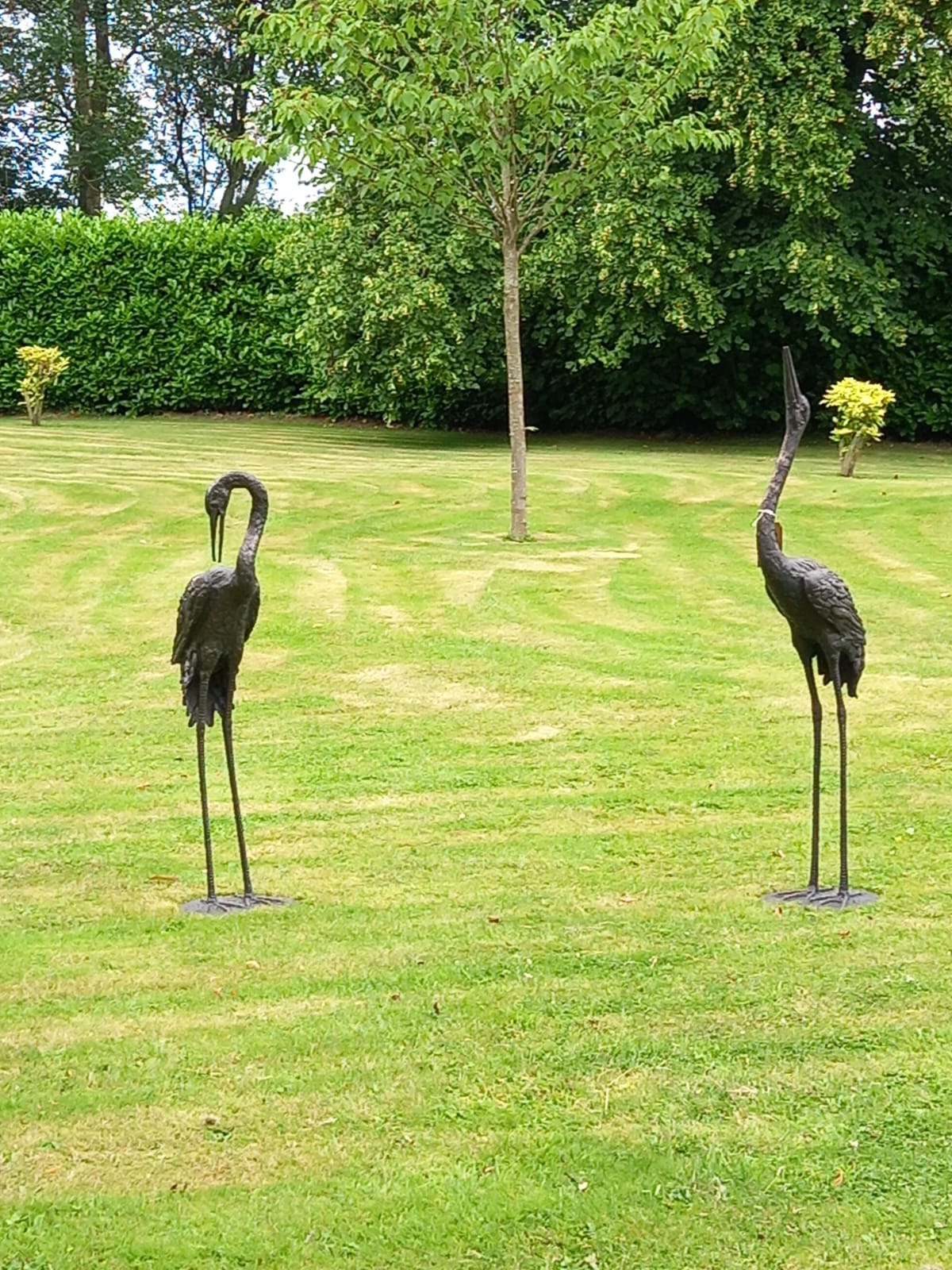 Bronze Crane & Stag Display